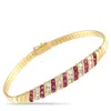 Lb Exclusive 14k Yellow Gold 0.90ct Diamond And Ruby Bracelet Mf07-090525 In Gold
