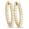 LB EXCLUSIVE LB EXCLUSIVE 14K YELLOW GOLD 1.0CT DIAMOND INSIDE OUT HOOP EARRINGS
