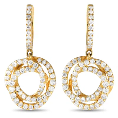 Lb Exclusive 14k Yellow Gold 1.00ct Diamond Drop Earrings Er28822-y