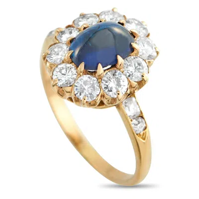 Lb Exclusive 14k Yellow Gold 1.0ct Diamond And Sapphire Ring Mf25-031725