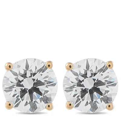 Lb Exclusive 14k Yellow Gold 1.0ct Lab-grown Diamond Stud Earrings Lg09-120825