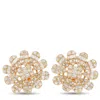 Lb Exclusive 14k Yellow Gold 1.50ct Diamond Flower Earrings Er28992 Y In Gold