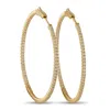 Lb Exclusive 14k Yellow Gold 1.54ct Diamond Inside-out Hoop Earrings Mf21-111825 In Gold