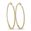 Lb Exclusive 14k Yellow Gold 1.72ct Diamond Inside-out Hoop Earrings Mf20-111825 In Gold