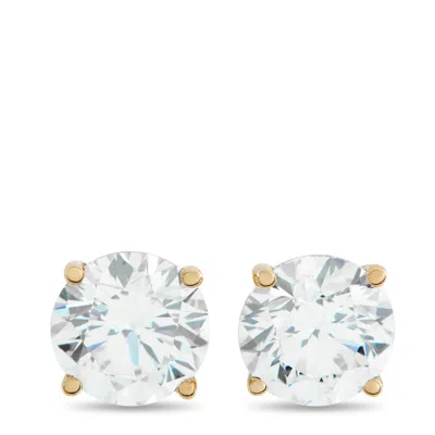 Lb Exclusive 14k Yellow Gold 1.85ct Lab-grown Diamond Stud Earrings Lg10-120825 In Brown