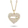 LB EXCLUSIVE LB EXCLUSIVE 14K YELLOW GOLD 2.10CT DIAMOND PAV HEART NECKLACE PN15247 Y