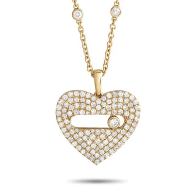 Lb Exclusive 14k Yellow Gold 2.10ct Diamond Pav Heart Necklace Pn15247 Y In Multi-color