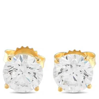 Lb Exclusive 14k Yellow Gold 3.10ct Lab-grown Diamond Stud Earrings Lg03-03-091125