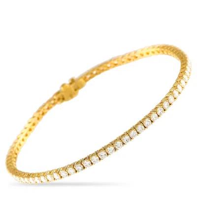 Lb Exclusive 14k Yellow Gold 3.25ct Lab-grown Diamond Tennis Bracelet Mf02-041725