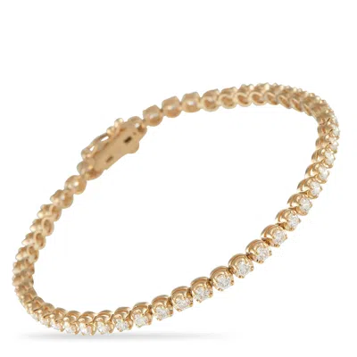 Lb Exclusive 14k Yellow Gold 3.26ct Lab-grown Diamond Tennis Bracelet Mf21-072225