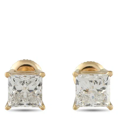 Lb Exclusive 14k Yellow Gold 3.37ct Lab-grown Diamond Earrings Mf08-051525