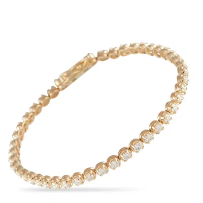 Lb Exclusive 14k Yellow Gold 3.40ct Lab-grown Diamond Tennis Bracelet Mf16-072225