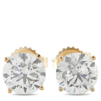 Lb Exclusive 14k Yellow Gold 3.90ct Lab-grown Diamond Stud Earrings Lg26-120825