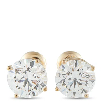 Lb Exclusive 14k Yellow Gold 4.0ct Lab-grown Diamond Stud Earrings Mf03-072225