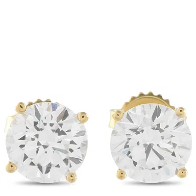 Lb Exclusive 14k Yellow Gold 4.10 Ct Lab-grown Diamond Stud Earrings Lg01-091125