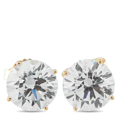 Lb Exclusive 14k Yellow Gold 5.0ct Lab-grown Diamond Stud Earrings Lg16-120825