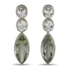 Lb Exclusive 14k Yellow Gold And Silver 1.29ct Diamond Amethyst And Prasiolite Earrings Mf06-051625