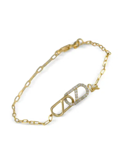 Pre-owned Lb Exclusive 14k Yellow Gold Diamond Bracelet