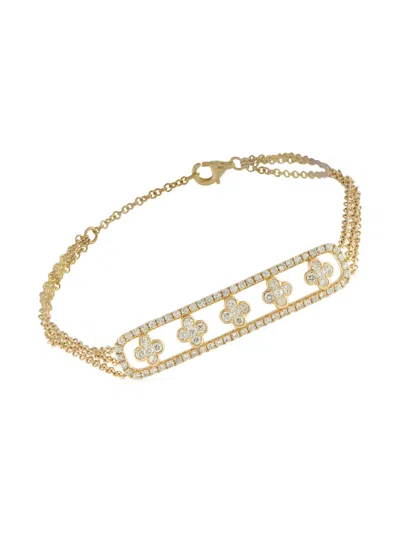 Pre-owned Lb Exclusive 14k Yellow Gold Diamond Bracelet