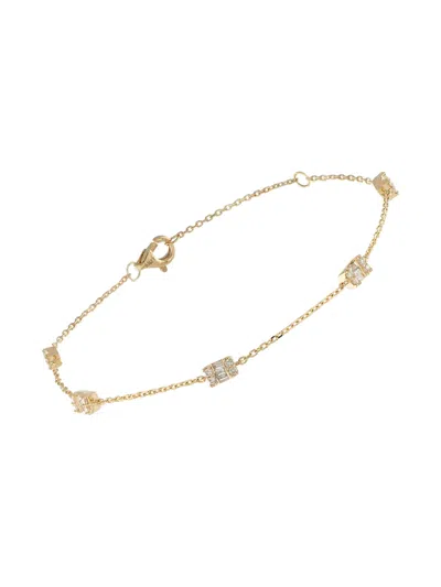 Pre-owned Lb Exclusive 14k Yellow Gold Diamond Bracelet