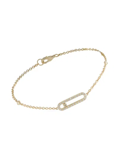 Pre-owned Lb Exclusive 14k Yellow Gold Diamond Bracelet