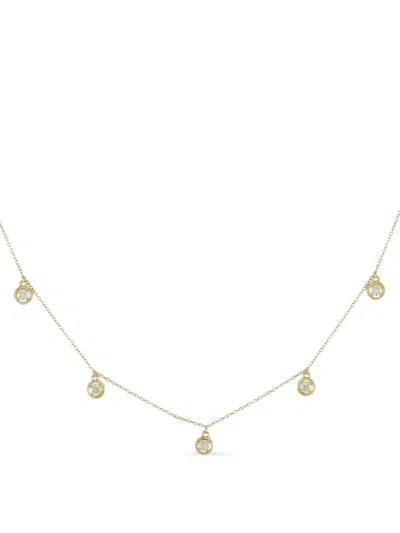 Pre-owned Lb Exclusive 14k Yellow Gold Diamond Embellished Necklace
