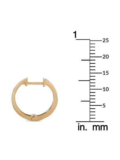 Pre-owned Lb Exclusive 14k Yellow Gold Diamond Hoop Earrings