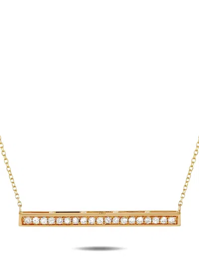 Pre-owned Lb Exclusive 14k Yellow Gold Diamond Necklace