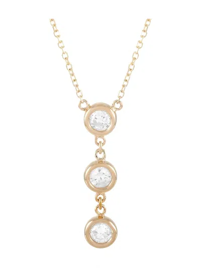 Pre-owned Lb Exclusive 14k Yellow Gold Diamond Necklace