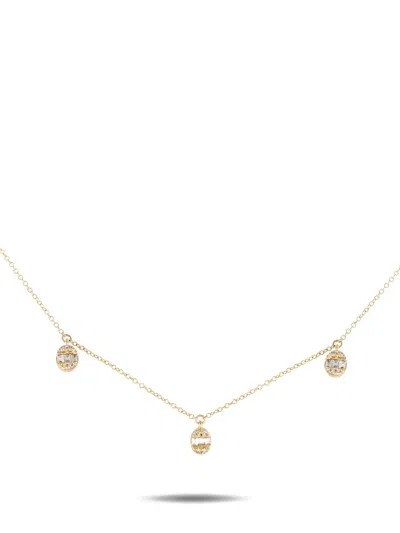 Pre-owned Lb Exclusive 14k Yellow Gold Diamond Necklace