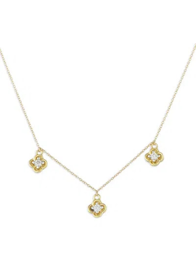 Pre-owned Lb Exclusive 14k Yellow Gold Diamond Pendant Necklace
