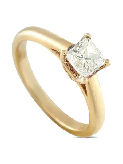 Pre-owned Lb Exclusive 14k Yellow Gold Solitaire Diamond Ring