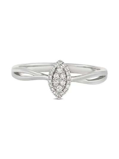 Pre-owned Lb Exclusive 14kt White Gold Diamond Ring