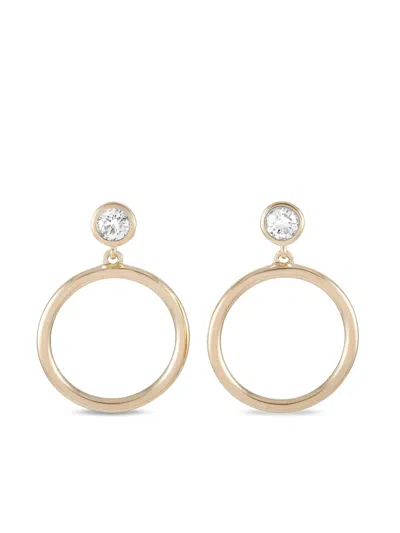 Pre-owned Lb Exclusive 14kt Yellow Gold Diamond Earrings