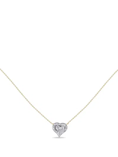 Pre-owned Lb Exclusive 14kt Yellow Gold Heart Diamond Necklace