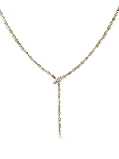 Pre-owned Lb Exclusive 14kt Yellow Gold Serpentine Diamond Necklace