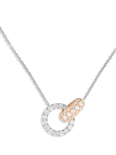 Pre-owned Lb Exclusive 18k Gold Diamonds Necklace In Silver