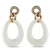 Lb Exclusive 18k Rose Gold 1.06ct Diamond And Quartz Earrings #5289 In White