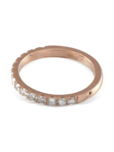 Pre-owned Lb Exclusive 18k Rose Gold Diamond Ring In Pink
