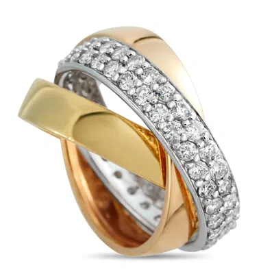 Lb Exclusive 18k Rose, Yellow, And White Gold 1.70ct Diamond Three-band Ring Mf61-031726