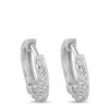 Lb Exclusive 18k White Gold 0.28ct Diamond Huggie Hoop Earrings Ps18-111925 In Metallic