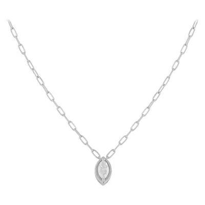 Pre-owned Lb Exclusive 18k White Gold 0.50ct Diamond Pendant Necklace Ank-20512