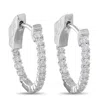 Lb Exclusive 18k White Gold 0.52ct Diamond Inside-out Huggie Hoop Earrings Ps15-111925 In Metallic
