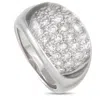 Lb Exclusive 18k White Gold 0.53 Ct Diamond And Rock Crystal Ring Mf051 033122 In Metallic