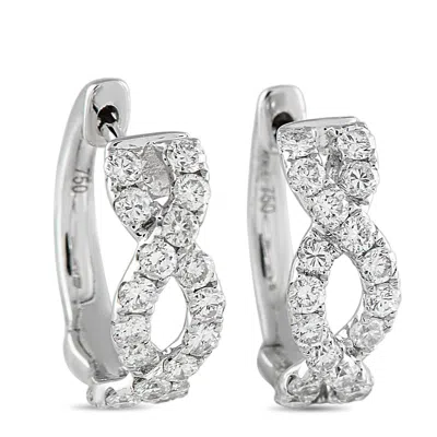Lb Exclusive 18k White Gold 0.67ct Diamond Earrings Aer-10961 In Metallic