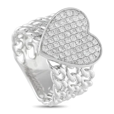 Lb Exclusive 18k White Gold 0.68ct Diamond Ring Alr-19710 In Silver