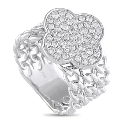 Lb Exclusive 18k White Gold 0.70ct Diamond Ring Alr-19711 In Metallic