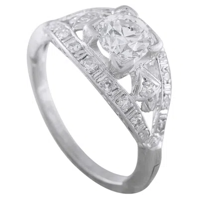 Pre-owned Lb Exclusive 18k White Gold 0.94ct Diamond Ring Mf22-030226