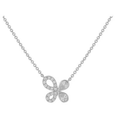 Pre-owned Lb Exclusive 18k White Gold 0.95ct Diamond Pendant Necklace Ank-20466