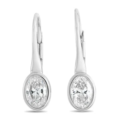 Lb Exclusive 18k White Gold 1.02ct Diamond Earrings Aer-20596